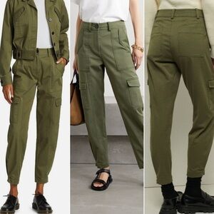 Derek Lam 10 Crosby Elian Cargo Pant in Fatigue Green size‎ 4